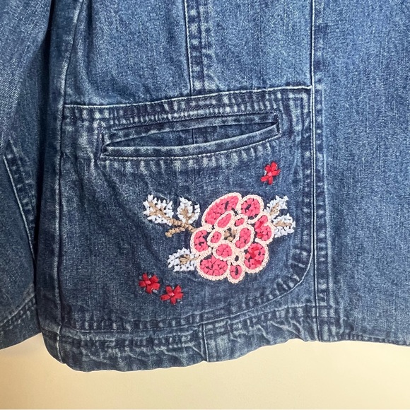 Vintage Northern Reflections Embroidered Denim Blazer Jacket size xl - Picture 2 of 7
